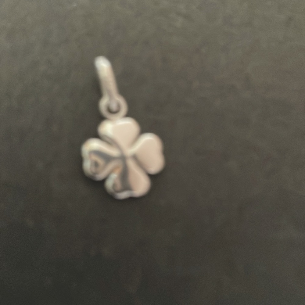 925 Silver Lucky Four Leaf Clover charm new plus gift